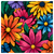 Stylized Flower Illustration Vinyl Car Decal Sticker – Waterproof & UV-Resistant 3.4133333333333336"