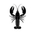 Crayfish Silhouette Icon Vinyl Car Decal Sticker – Waterproof & UV-Resistant 3.4133333333333336"