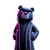 Futuristic Noir Bear Vinyl Car Decal Sticker – Waterproof & UV-Resistant 6.826666666666667"