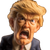 Happy Trump Caricature Vinyl Car Decal Sticker – Waterproof & UV-Resistant 6.826666666666667"