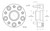 4x Enhance Performance | Spidertrax 6061-T6 Aluminum Wheel Spacer Set for Jeep Commander, Grand Cherokee, Wrangler JK