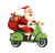 Santa On Scooter V2 Vinyl Car Decal Sticker – Waterproof & UV-Resistant 3.4133333333333336"