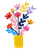Colorful Flower Pot V2 Vinyl Car Decal Sticker – Waterproof & UV-Resistant 8.213333333333333"