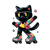 Disco Cat Mascot Vinyl Car Decal Sticker – Waterproof & UV-Resistant 6.826666666666667"