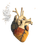 Neural Heart Illustration Vinyl Car Decal Sticker – Waterproof & UV-Resistant 8.0"