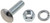 2x Dorman Bolt 45793 AutoGrade; Bumper Bolt; 1/2 -13 Inch Thread Size; With Nut/Washer; Round Head; Stainless Steel; Single