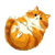 Chubby Fluffy Cat Vinyl Car Decal Sticker – Waterproof & UV-Resistant 3.4133333333333336"