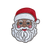 Santa Claus Embroidery Vinyl Car Decal Sticker – Waterproof & UV-Resistant 6.826666666666667"