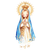 Praying Lady Illustration Vinyl Car Decal Sticker – Waterproof & UV-Resistant 3.4133333333333336"