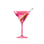 Pink Martini Cocktail Vinyl Car Decal Sticker – Waterproof & UV-Resistant 6.826666666666667"