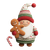 Smiling Gnome Holding Gingerbread Vinyl Car Decal Sticker – Waterproof & UV-Resistant 3.4133333333333336"