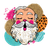 Whimsical Santa Yawn Vinyl Car Decal Sticker – Waterproof & UV-Resistant 6.826666666666667"