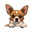 Cute Chihuahua Illustration V2 Vinyl Car Decal Sticker – Waterproof & UV-Resistant 3.4133333333333336"