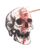 Skull Shot Forehead Vinyl Car Decal Sticker – Waterproof & UV-Resistant 8.0"