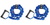 2x Airhead 16 Foot Towable Tube Tow Rope | Heavy-Duty 3 Section Mainline| Spiral Rope Braid| 1200lb Break Strength