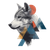 Geometric Wolf Design V2 Vinyl Car Decal Sticker – Waterproof & UV-Resistant 3.4133333333333336"
