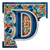 Islamic Tile Letter D Vinyl Car Decal Sticker – Waterproof & UV-Resistant 3.4133333333333336"
