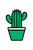 Cactus Planter Icon Vinyl Car Decal Sticker – Waterproof & UV-Resistant 8.96"