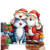 Cat And Santa Vinyl Car Decal Sticker – Waterproof & UV-Resistant 3.4133333333333336"
