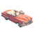 Retro Convertible Car Vinyl Car Decal Sticker – Waterproof & UV-Resistant 3.4133333333333336"