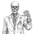 Skeleton Pharmacist Thumbs-Down Vinyl Car Decal Sticker – Waterproof & UV-Resistant 3.4133333333333336"