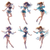 Anime Female Characters Vinyl Car Decal Sticker – Waterproof & UV-Resistant 3.4133333333333336"