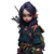 Elf Adventurer Girl Vinyl Car Decal Sticker – Waterproof & UV-Resistant 3.4133333333333336"
