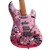 Dancing Pink Guitar Vinyl Car Decal Sticker – Waterproof & UV-Resistant 3.4133333333333336"