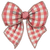 Cute Gingham Bow Vinyl Car Decal Sticker – Waterproof & UV-Resistant 3.4133333333333336"