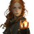 Fiery Mage Portrait V2 Vinyl Car Decal Sticker – Waterproof & UV-Resistant 3.4133333333333336"
