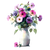 Petunia Bouquet Vase Vinyl Car Decal Sticker – Waterproof & UV-Resistant 3.4133333333333336"