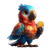 Stylized Rainbow Macaw Vinyl Car Decal Sticker – Waterproof & UV-Resistant 3.4133333333333336"