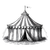 Vintage Carnival Tent Vinyl Car Decal Sticker – Waterproof & UV-Resistant 3.4133333333333336"
