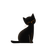 Serene Black Cat Vinyl Car Decal Sticker – Waterproof & UV-Resistant 3.4133333333333336"