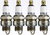 4x Ultimate Performance Autolite Copper Spark Plug for Outdoor Power Equipment | OE Replacement, Gas-Tight Seal, Quick Starts | Non Resistor, 3/8 Inch Reach, Single