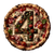 Number Four Pizza Vinyl Car Decal Sticker – Waterproof & UV-Resistant 3.4133333333333336"