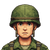 Pixel Soldier Portrait Vinyl Car Decal Sticker – Waterproof & UV-Resistant 3.4133333333333336"