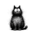 Scribbled Sitting Cat Vinyl Car Decal Sticker – Waterproof & UV-Resistant 6.826666666666667"