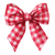 Gingham Pattern Bow Vinyl Car Decal Sticker – Waterproof & UV-Resistant 3.4133333333333336"