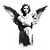 Angel Woman Stencil V2 Vinyl Car Decal Sticker – Waterproof & UV-Resistant 3.4133333333333336"