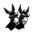 Happy Donkey Pair Vinyl Car Decal Sticker – Waterproof & UV-Resistant 6.826666666666667"