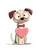 Cartoon Dog Valentine Vinyl Car Decal Sticker – Waterproof & UV-Resistant 4.0"