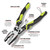 Heavy Duty Linesman Nose Pliers | Multifunctional Cr-V Construction | Cut, Strip, Crimp, Twist, Grip | Professional Grade | Non-Slip Grip