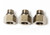 SeaStar Boat Hydraulic Steering Fitting HF6012 Marine Series; -5 ORB Male x 1/4 Inch FNPT; Straight; Brown; Brass; Set Of 3