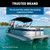 Powerful 2 Bow Square Tube Boat Bimini Top | SureShade | Fits Boats 92-102" | Green Canvas | Remote Control | Durable Aluminum Frame