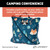 Lippert Components Sleeping Bag | Campsite Print, Zippered Closure, Machine Washable, Foldable, With Pillow