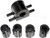 Durable Sway Bar Bushing Kit | Universal Fit | Black Rubber | Non-Greaseable | for 1.10-Inch Bar Diameter