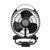2x High Efficiency 6 Inch Marine Fan | 3 Speed, Compact Design, 12V, Black | Perfect for Narrow Spaces