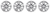 4x Luxe Silver 16 Inch Wheel Covers | Designed for Nissan Rogue 2008-2009