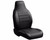 Fia Seat Cover SL67-72 BLK/BLK LeatherLite; Bucket Seat With Adjustable Headrests; Simulated Leather; Black Center Panel With Black Side Panels; Set Of 2